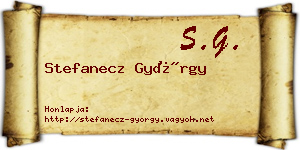 Stefanecz György névjegykártya