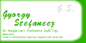 gyorgy stefanecz business card